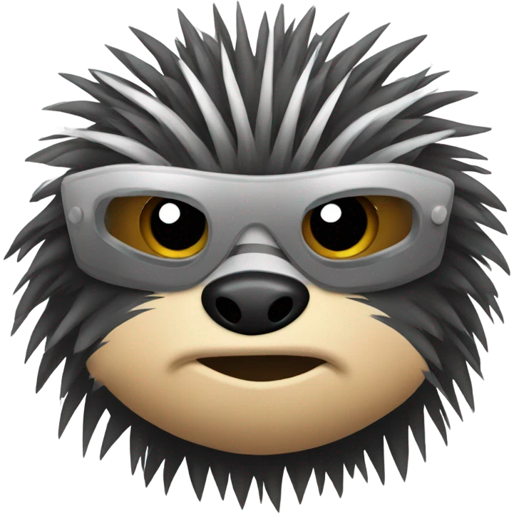 Cute Porcupine wearing a bandit mask  emoji