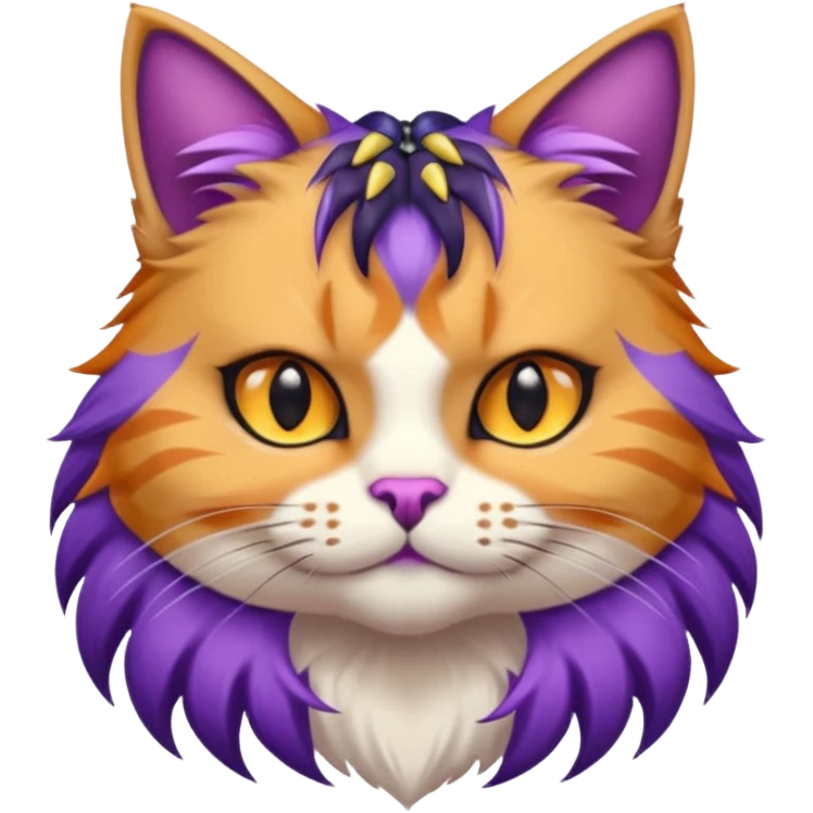 Cailco cat hybrid wildcat collar purple spike a emoji