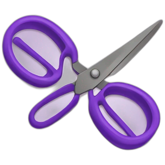 Scissors with purple handles emoji