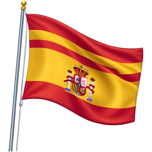 flag with the letter À, incorporating elements of both the Spain and France flags emoji