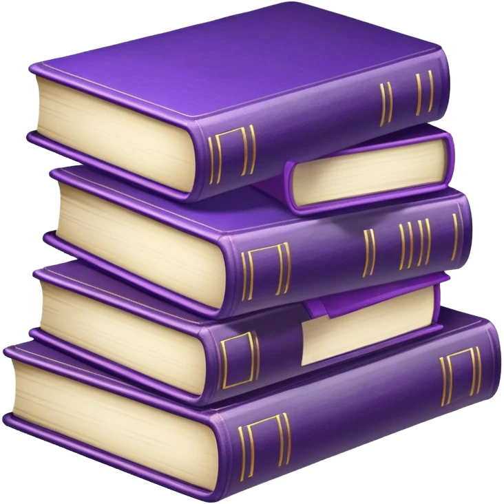 violet 3 books emoji