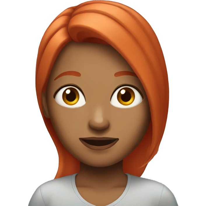 girl with straight red hair  emoji