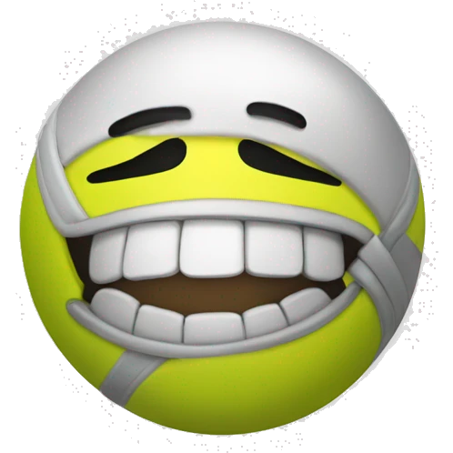 Smiling softball emoji