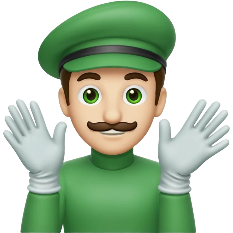 Luigi white gloves emoji