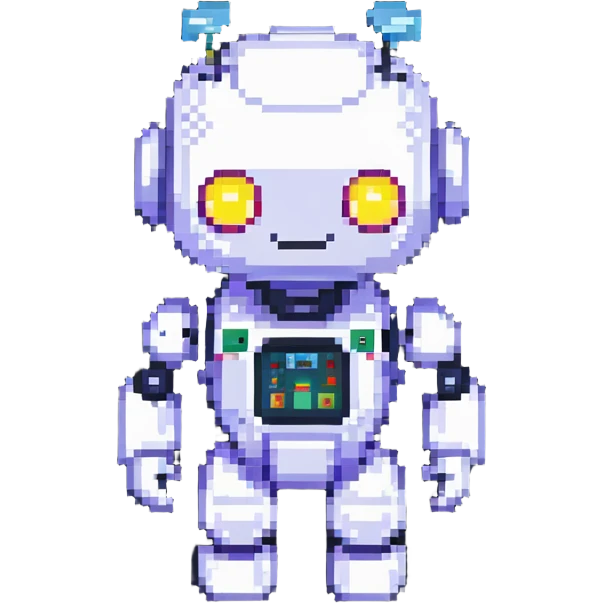 cute AI robot character emoji