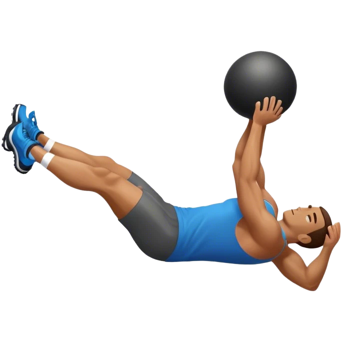 man laying down bicycle-crunches exercise emoji