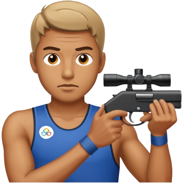 a guy shooting in Olympic  emoji