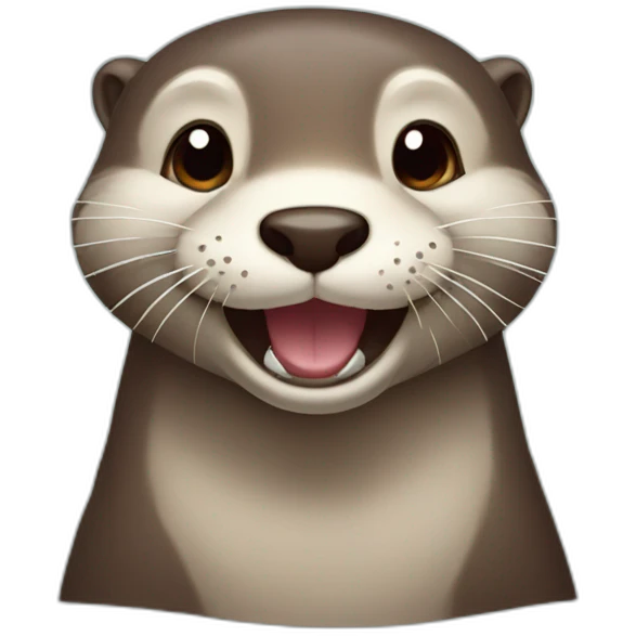 Very happy Otter emoji