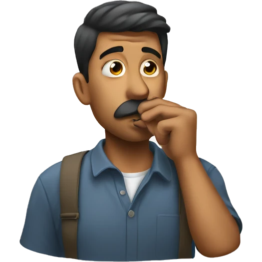 Guy sniffing air emoji