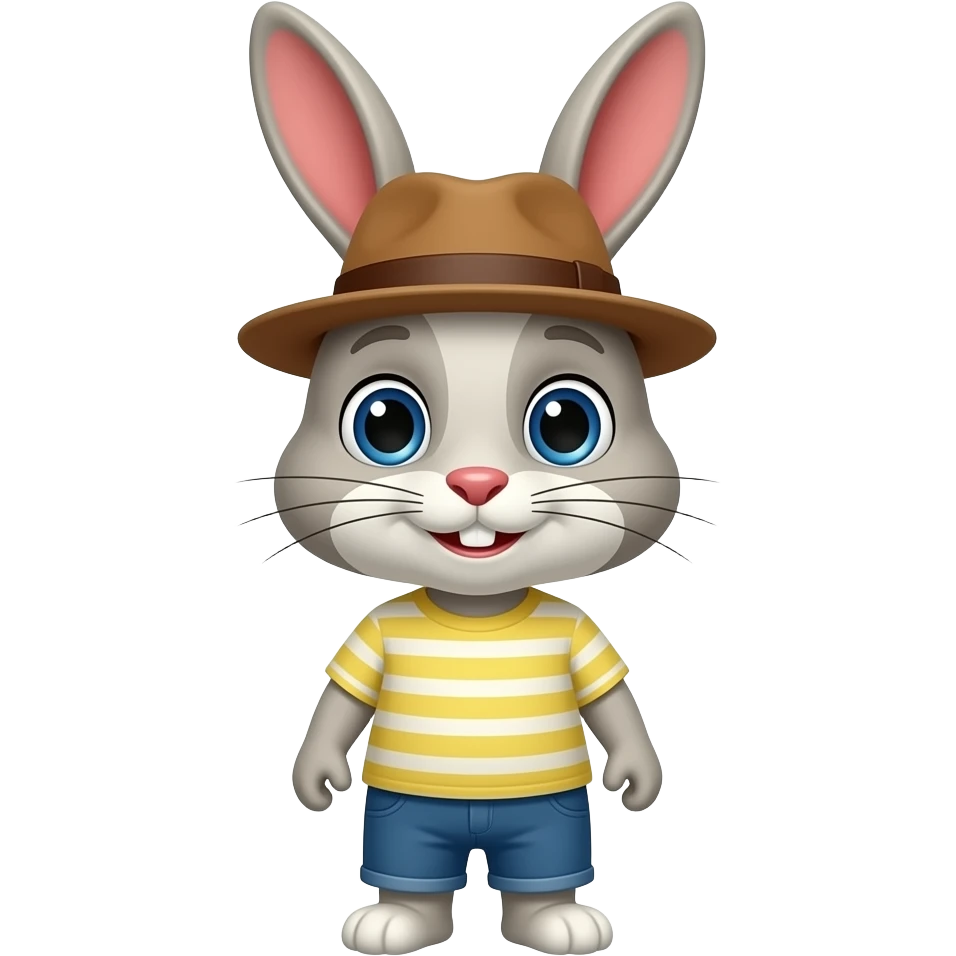 rabbit with a hat emoji