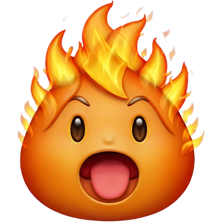 TONGUE ON FIRE emoji
