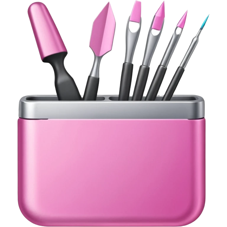 Create an icon using tools used by manicurists; use pink tones color FD63E9. emoji