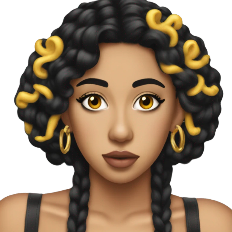 Kali uchis black hair Colombian pretty emoji