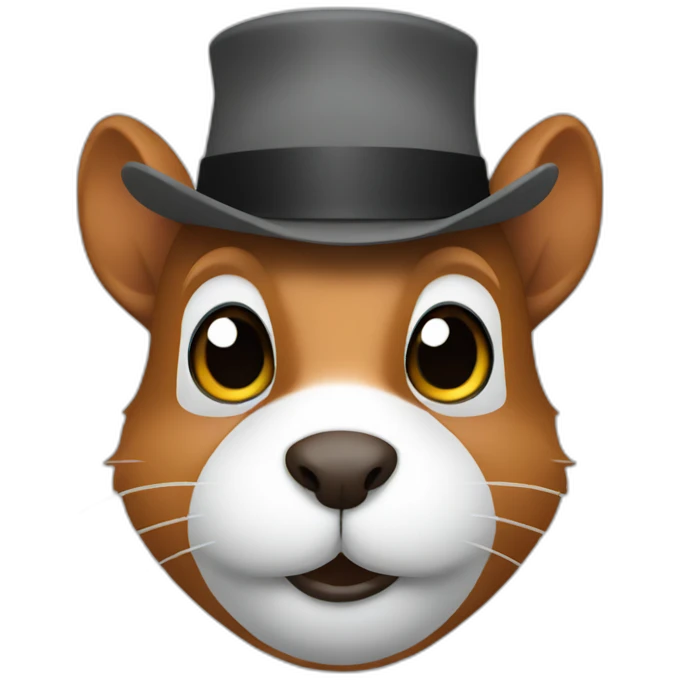 squirrel with hat and facemask emoji
