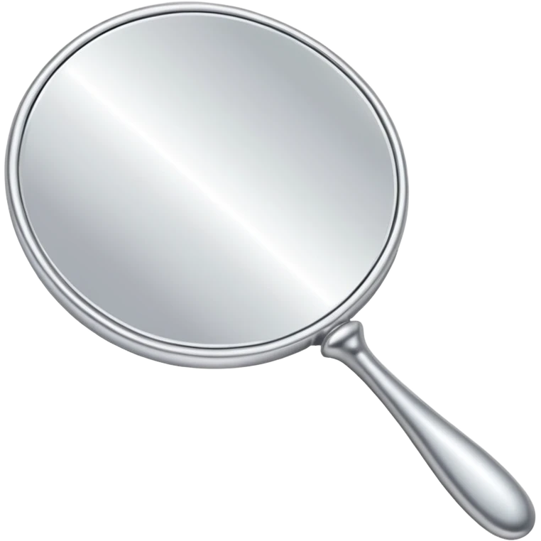 silver color hand mirror emoji
