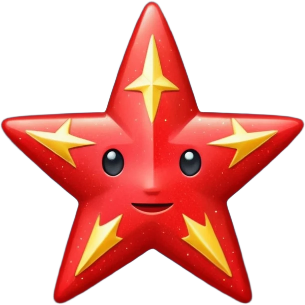 red star glitter spance emoji