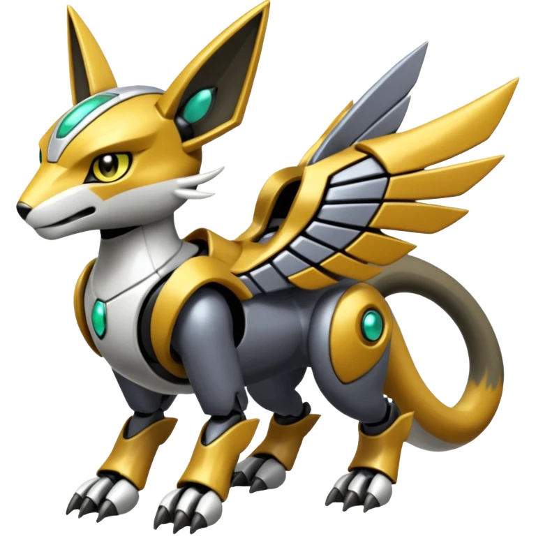 Meloetta-Renamon-Wargreymon-Protogen-Pokémon-Digimon-Fakémon-fusion-hybrid-creature emoji
