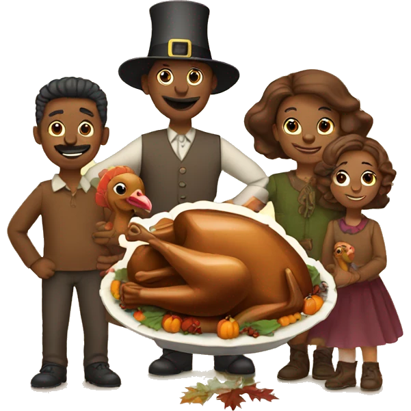 Turkey thanksgiving family emoji
