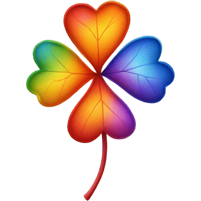 Rainbow clover emoji