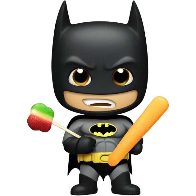 Batman eating a popsicle  emoji