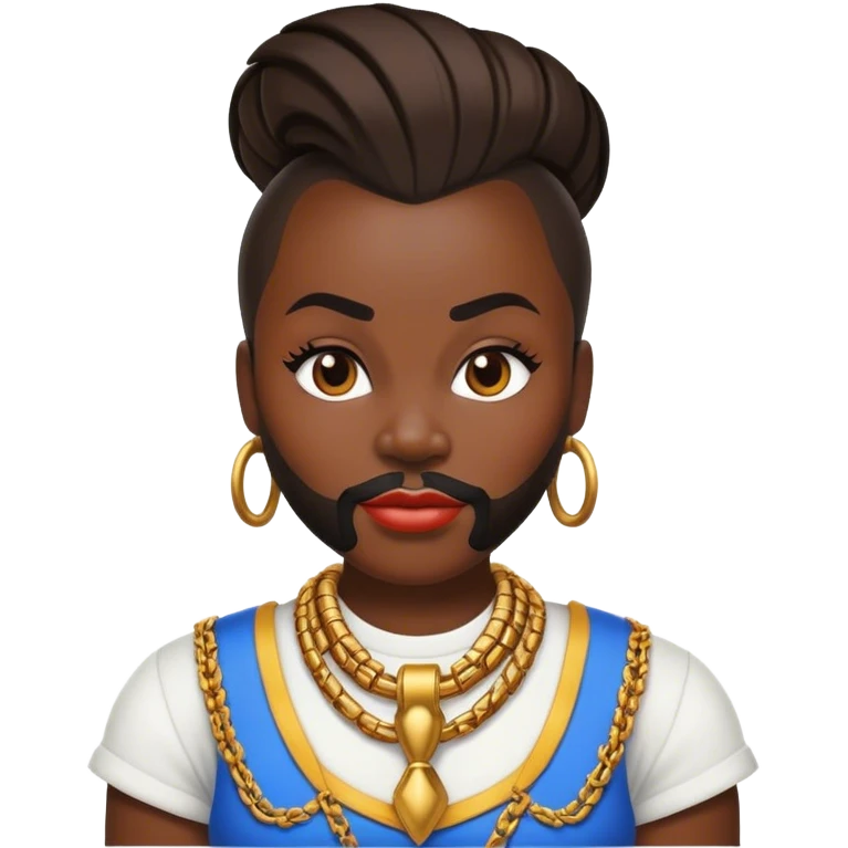 Mr T from A Team as woman  emoji