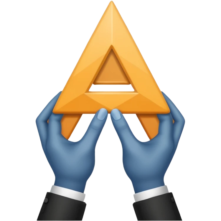 Similar to the heart hands emoji, this emoji should show a triangle created by the fingers of the hands where the two thumbs form the first side of the triangle and the remaining four fingers of each hand create one side each emoji