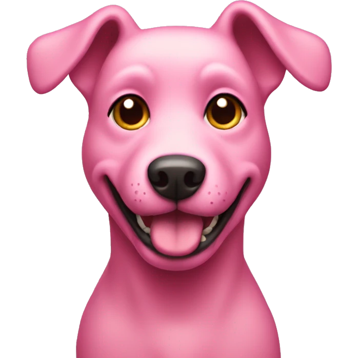 Pink dog emoji
