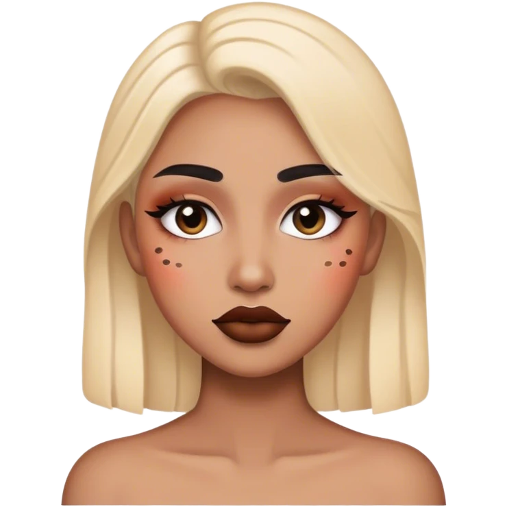 With makeup  emoji
