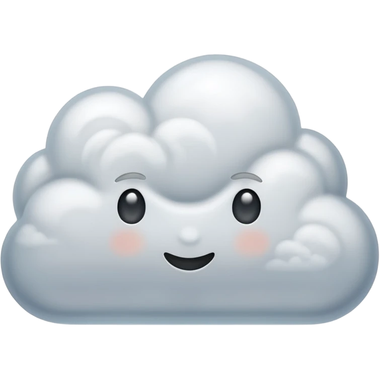 Transparent white and gray emoji