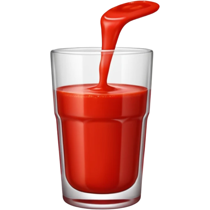 tomato puree in a glass glass transparent emoji