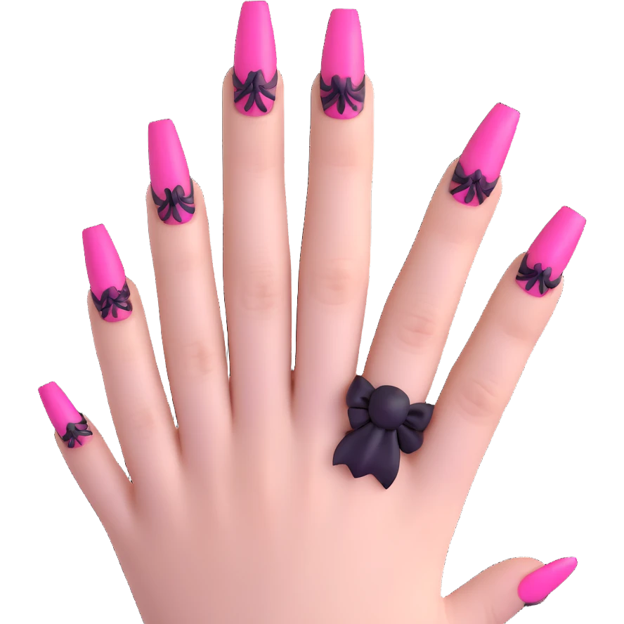 pink gothic nails emoji