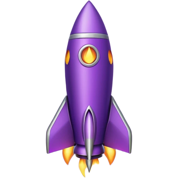 purple rocket purple flame emoji