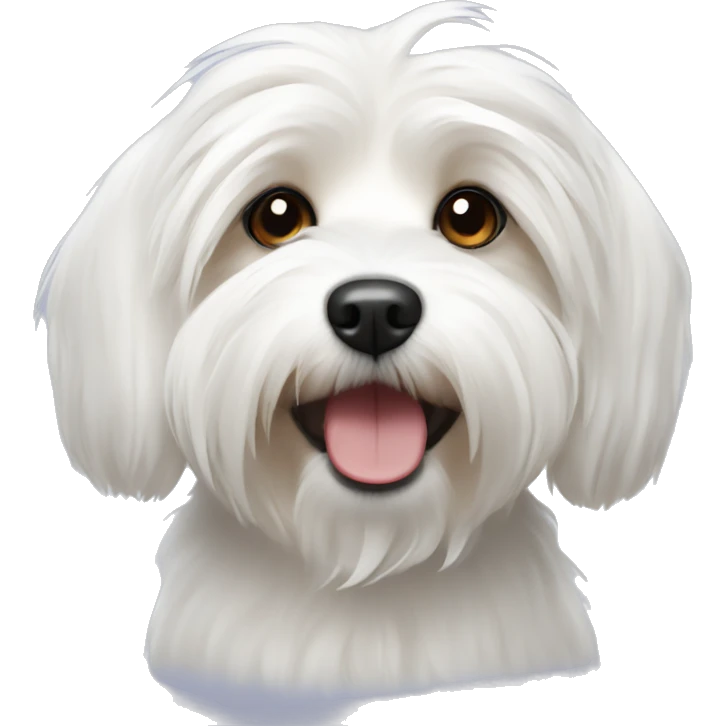 White Havanese dog  emoji