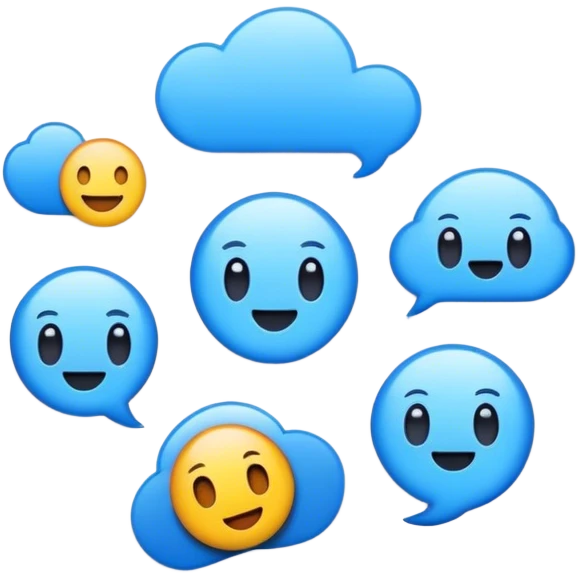 Blue stickers  emoji