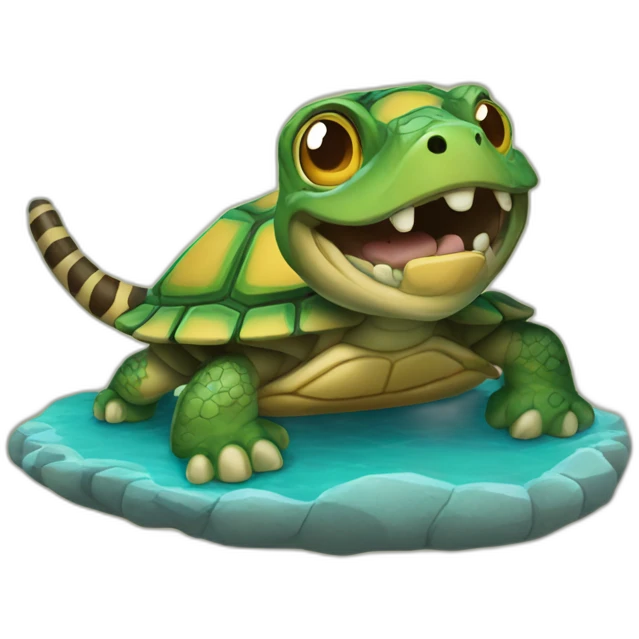tortuga con un tigre emoji