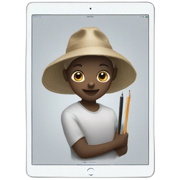 ipad with apple pencil emoji