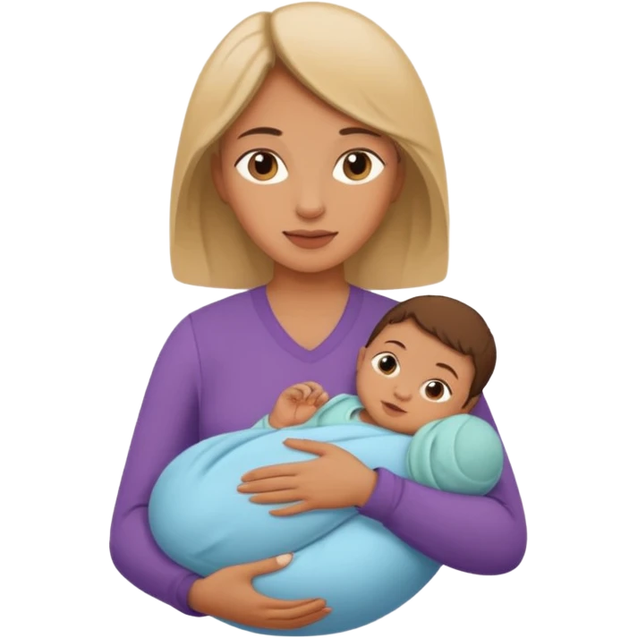 mother with one newborn baby emoji