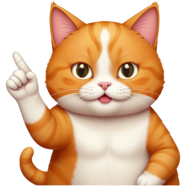 Cat doing the middle finger  emoji