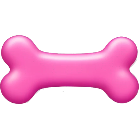 Pink dog bone emoji