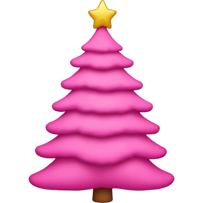 Pink Christmas tree  emoji