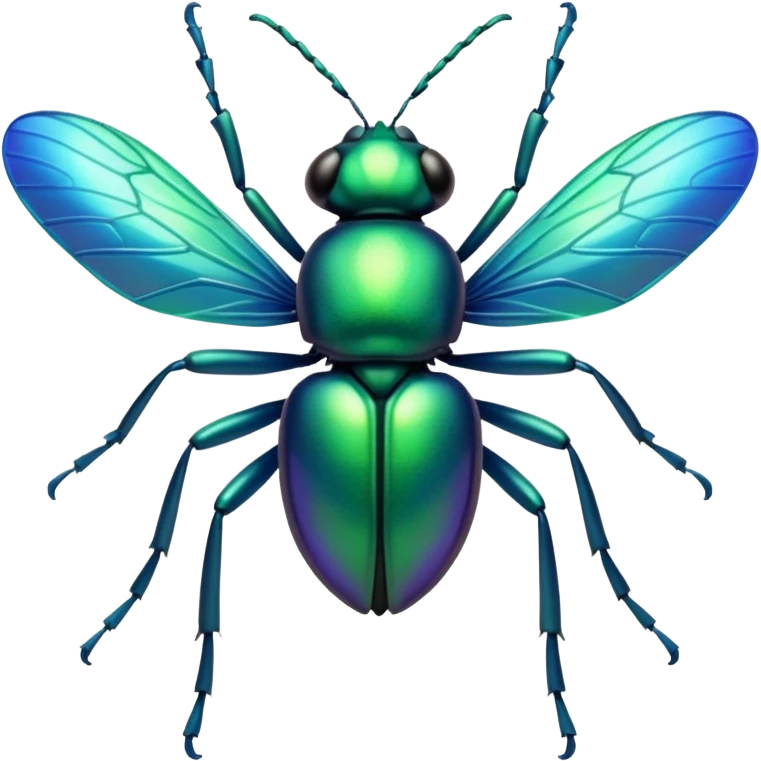 very shiny bug emoji