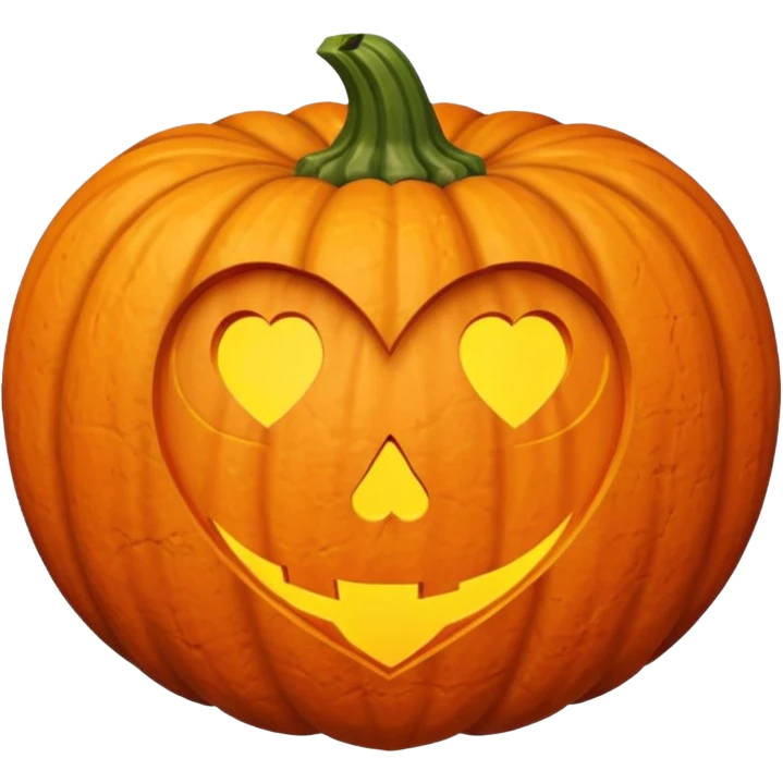 серце у вигляді гарбуза до хелловін emoji