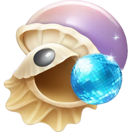 Shell with disco ball  emoji