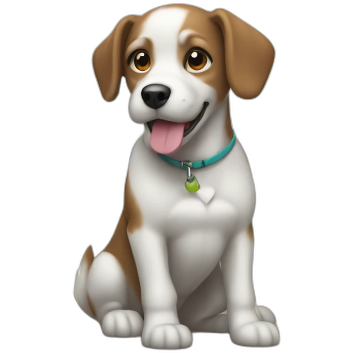 Pebbles a dog on the beach emoji