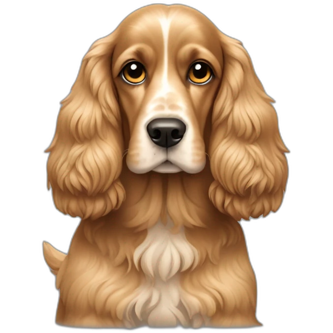Dog-english-cocker-spaniel-full-body-golden emoji