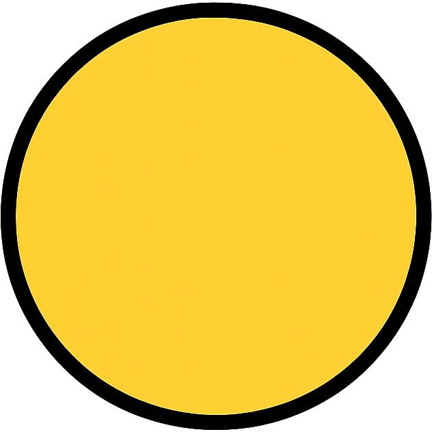 yellow round icon emoji