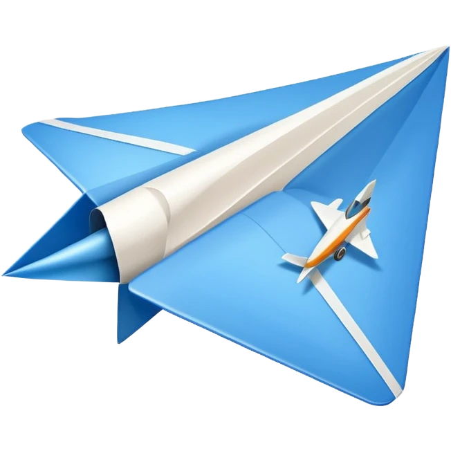 Paper airplane with trail  emoji
