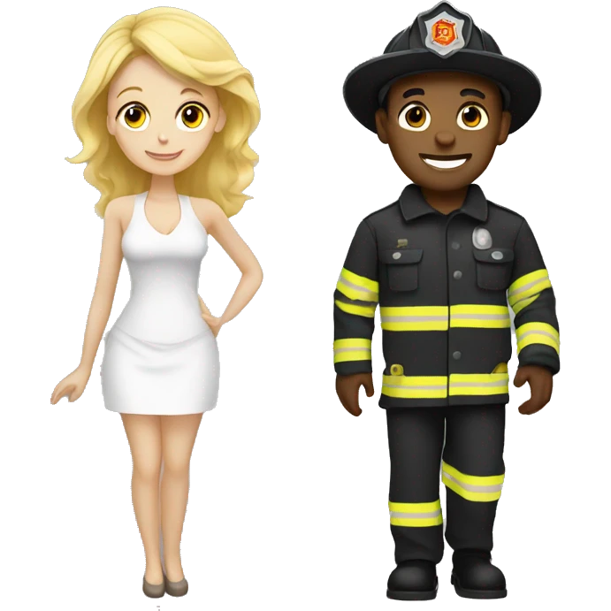 Black fireman with a white wife  emoji