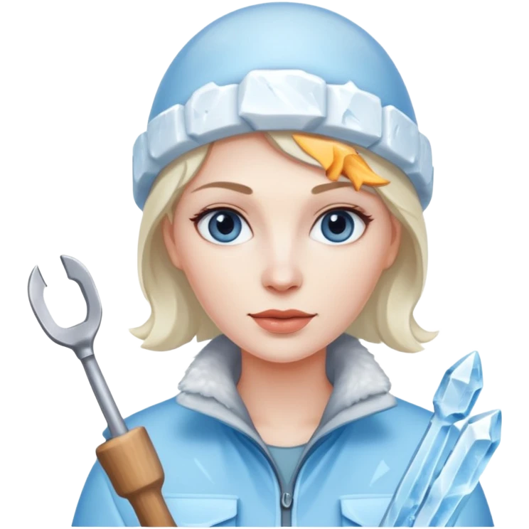 female ice sculptor emoji