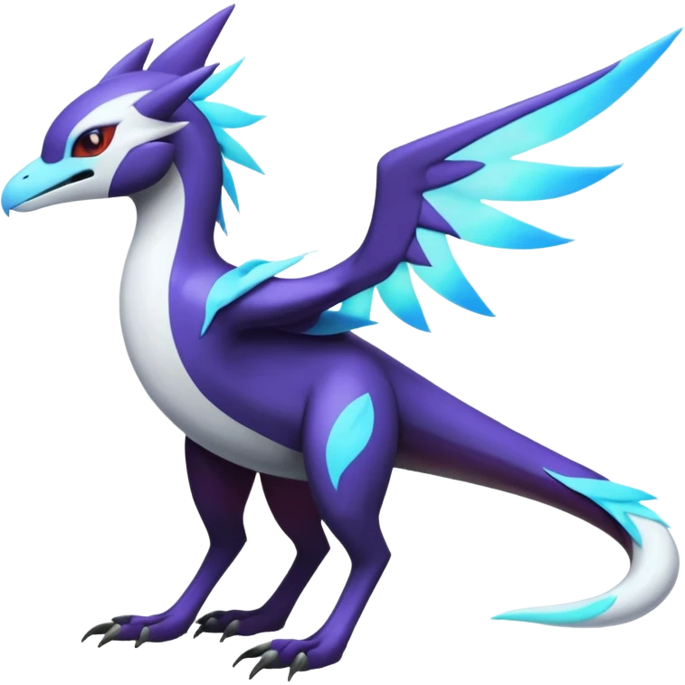 Colorful scaly flurry black dark shiny bioluminescent translucent luminescent neon pastel bright pale Latias-Sergal-Vernid-Silvally-Renamon-Zeraora-Bastet-Fakémon-hybrid-fusion-creature, full body emoji